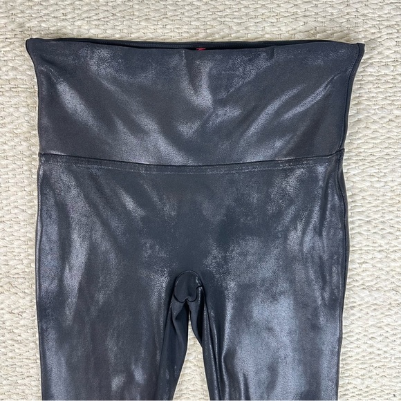 SPANX Leggings Sz M Faux Leather Black - Picture 9 of 17